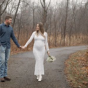 Momyknows White Lace Sequin Off Shoulder Mermaid Bodycon maxi dress